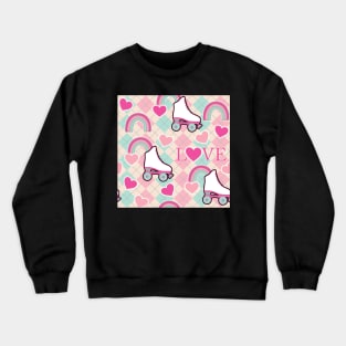 Love to Roller Skate on Argyle Crewneck Sweatshirt